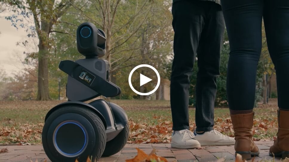 Robotic device on a sidewalk