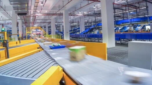 Packages in a large warehouse