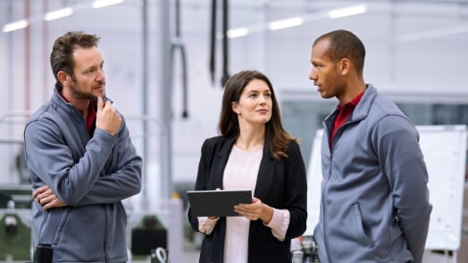 IT professionals collaborating