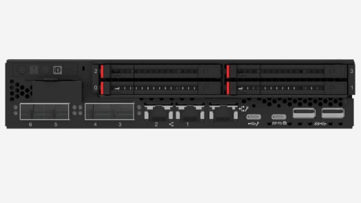Front view of Lenovo ThinkEdge SE350 V2