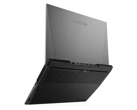 Side-view of the top and rear cover of Lenovo Legion 5i Pro Gen 7 (16" Intel) gaming laptop, opened