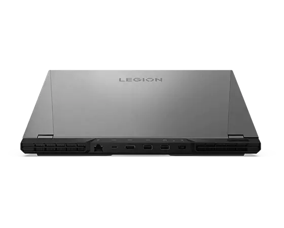 Rear view of Lenovo Legion 5i Pro Gen 7 (16" Intel) gaming laptop, closed, showing ports